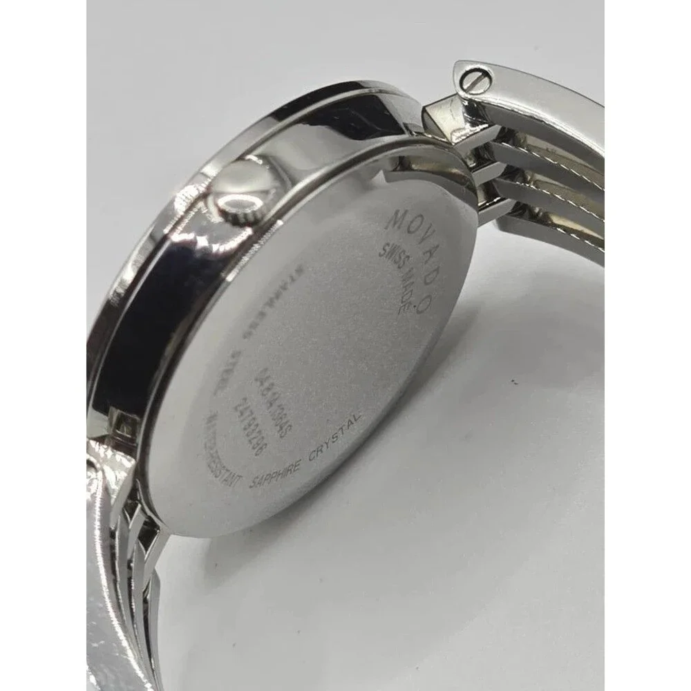 Movado Esperanza Black Dial Womens Watch 607052 Stainless Steel Swiss Quartz